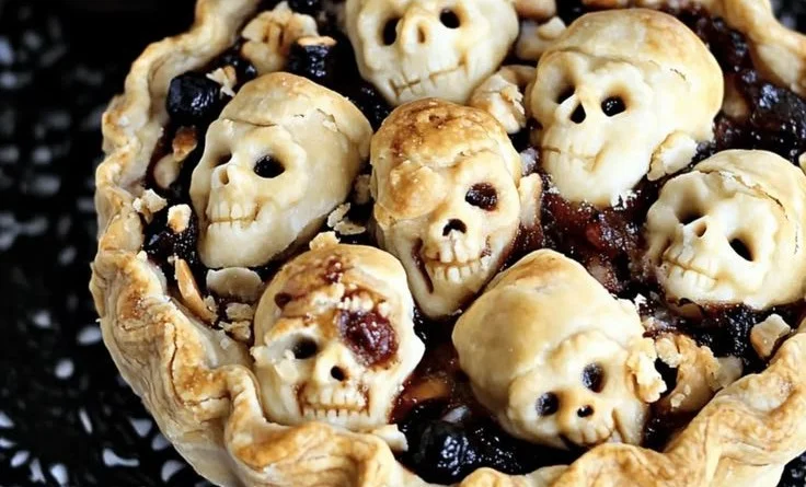 Halloween Shrunken Heads Pie