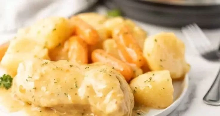 Delicious Instant Pot creamy ranch chicken served with side dishes