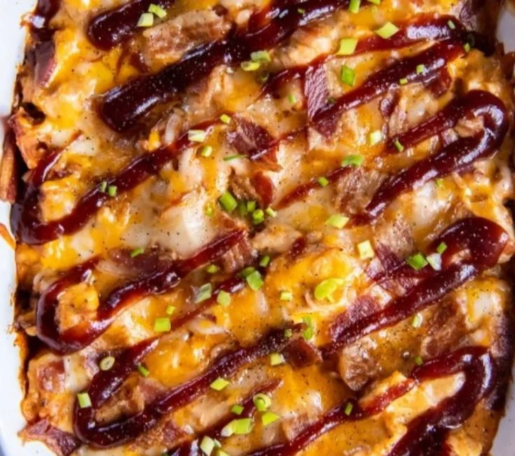 Keto BBQ Chicken Casserole