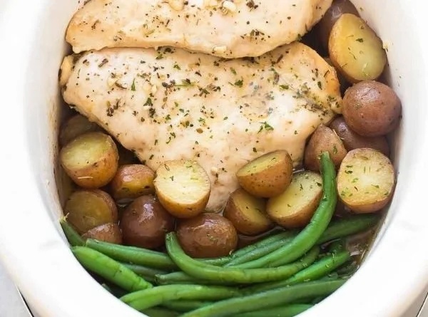 Slow Cooker Garlic Butter Chicken and Potatoes